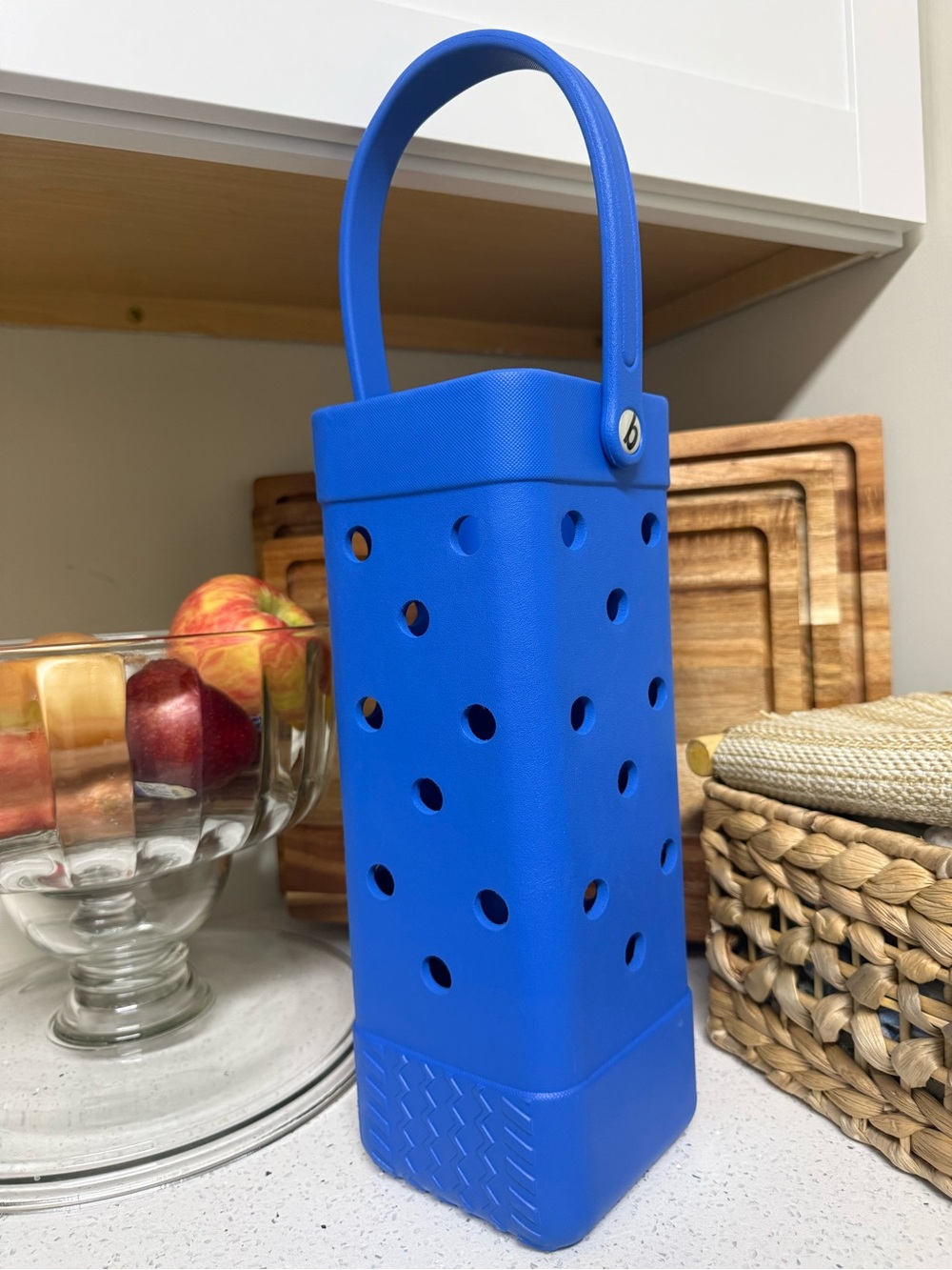BOGG BAG Royal Blue Tall Ventilated wine or water bottle Caddy with Handle